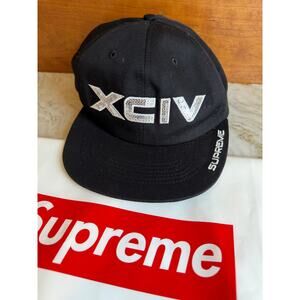 Supreme XCIV Logo Panel Hat Cap Black
